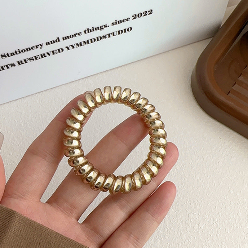 Wholesale Metallic Color Telephone Line Band Ball Hair Rope